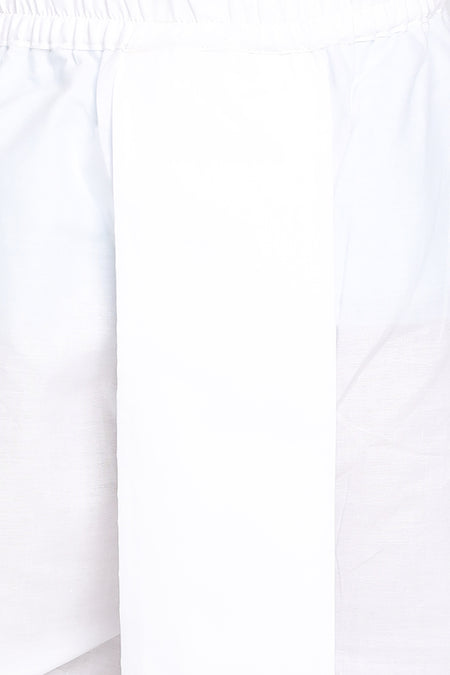 VASTRAMAY Mustard Cotton Baap Beta Kurta Dhoti Set